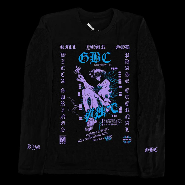 KILL YOUR GOD x WICCA PHASE SPRINGS ETERNAL: ALONE L/S SHIRT (CYBERPUNK EDITION) - Kill Your God