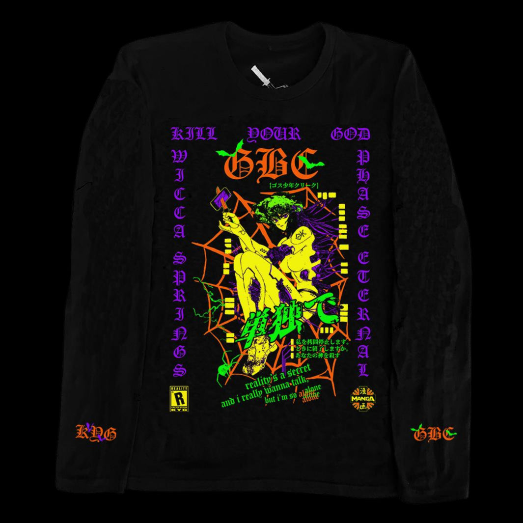 KILL YOUR GOD x WICCA PHASE SPRINGS ETERNAL: ALONE SPOOKY EDITION L/S SHIRT - Kill Your God