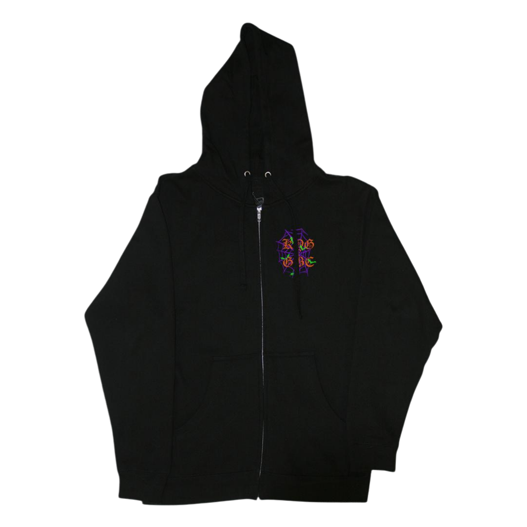 KILL YOUR GOD x WICCA PHASE SPRINGS ETERNAL: ALONE SPOOKY EDITION ZIP HOODIE - Kill Your God